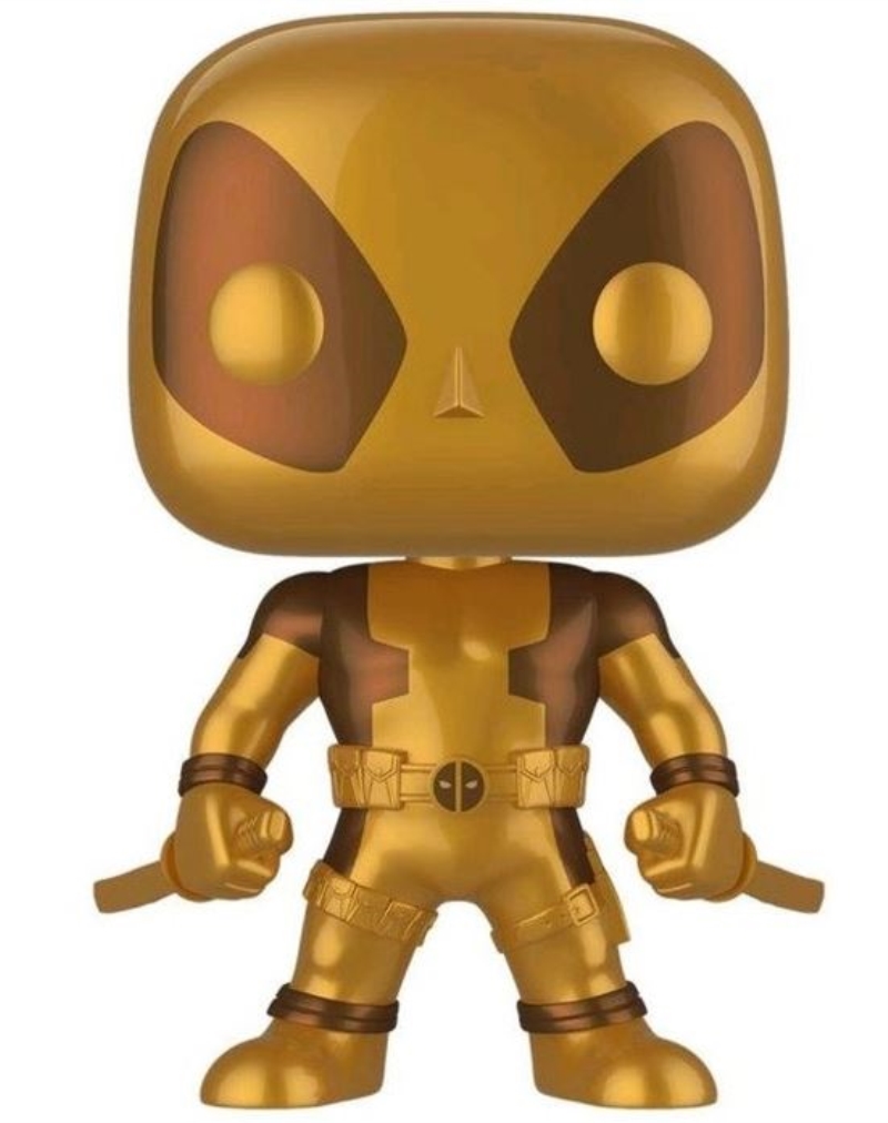 FUNKO ACTION FIGURES FUNKO POP MARVEL: 10" DEADPOOL W/ SWORDS GOLD